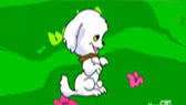 The dog says